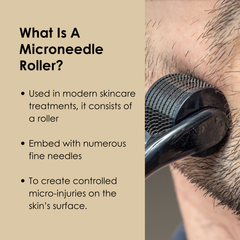 Apestomen Derma Roller Medical-Grade 540-Pin Titanium Derma Roller Microneedling Skin Rejuvenation & Beard, Hair Growth